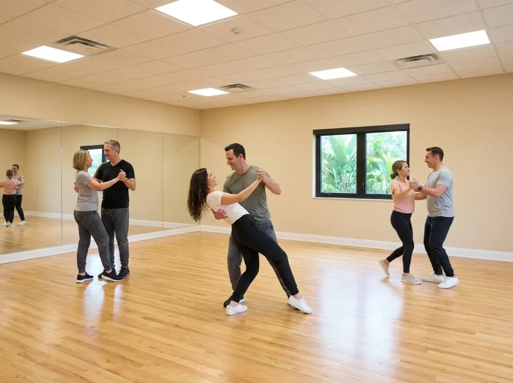 Couples planning their wedding dance Solana Beach