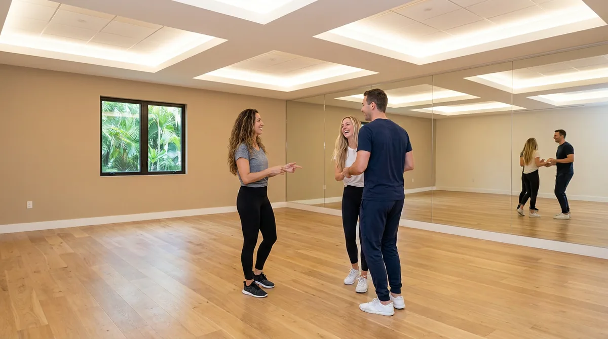 Bachata lessons Solana Beach, instructor demonstrating bachata technique