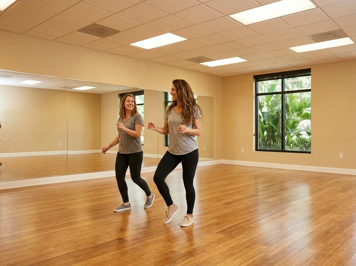 Cha cha lessons Solana Beach, instructor demonstrating cha cha technique