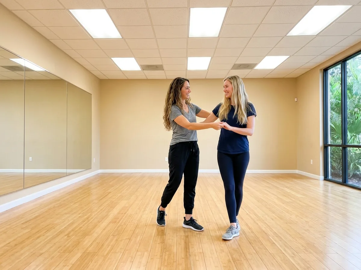 Jive lessons Solana Beach, instructor demonstrating jive technique