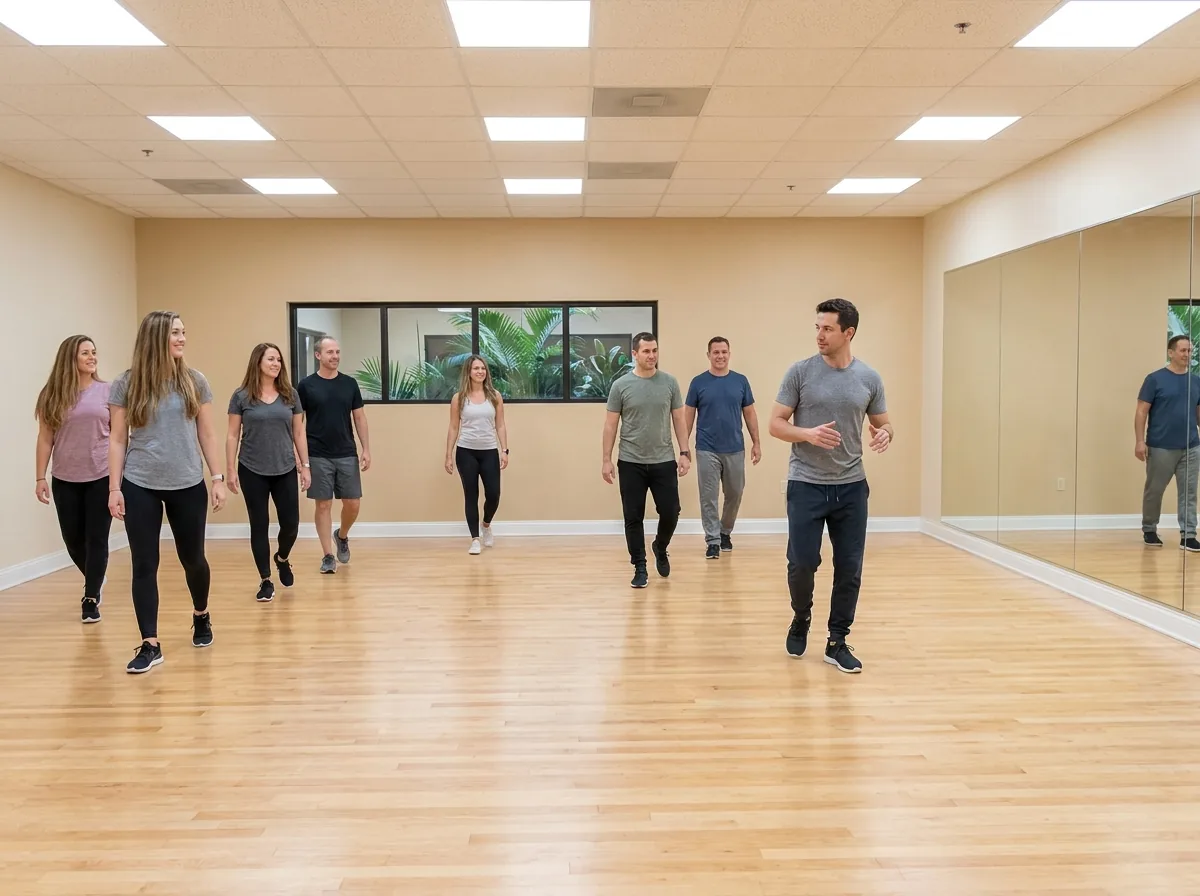 Nightclub two step lessons Solana Beach, instructor demonstrating nightclub two step technique