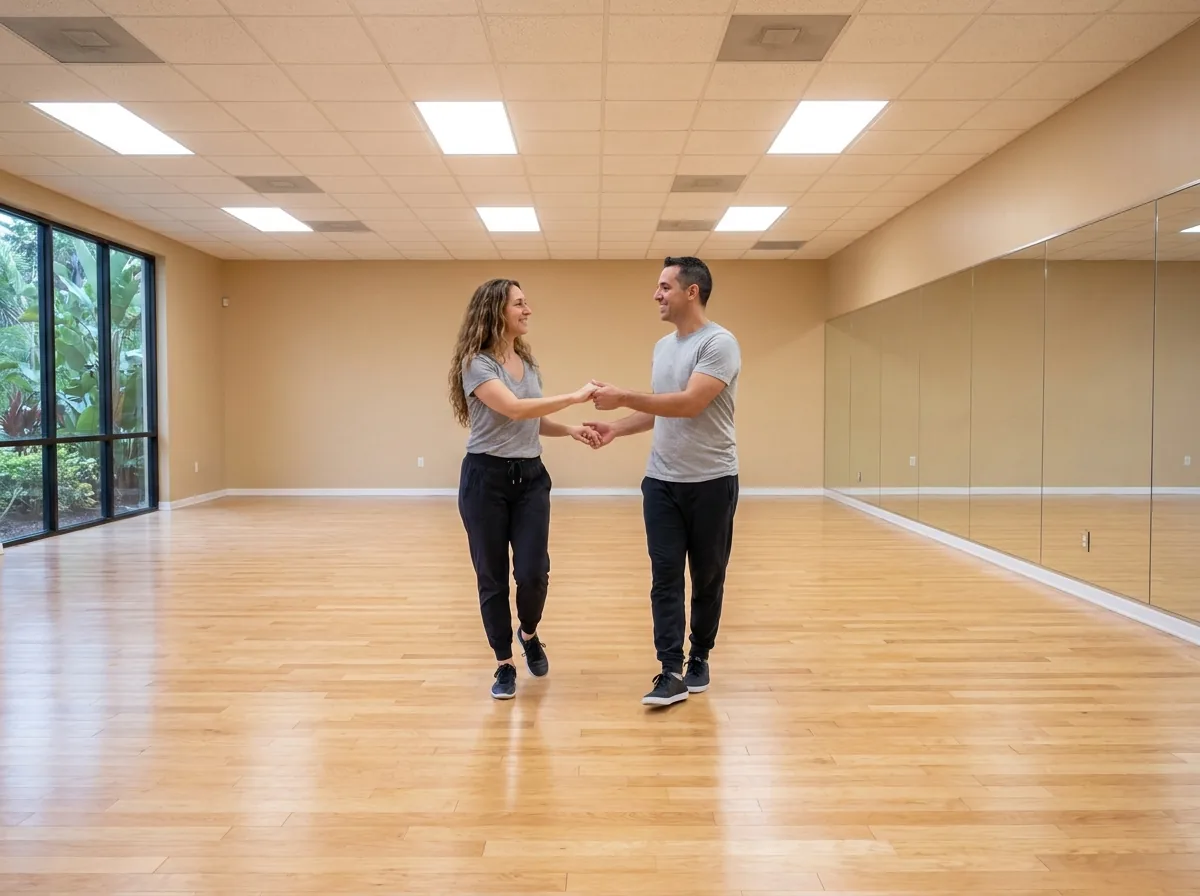Salsa lessons Solana Beach, instructor demonstrating salsa technique