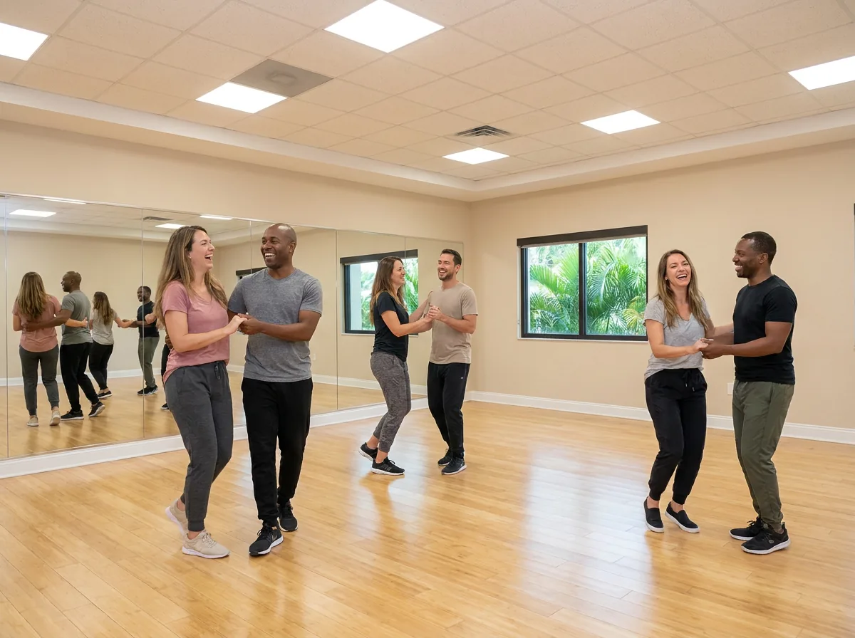 Group dance classes Solana Beach couples take group dance classes together