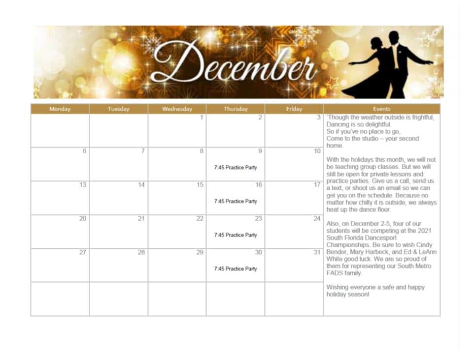 Event Calendar Fred Astaire Dance Studios of South Metro Eagan