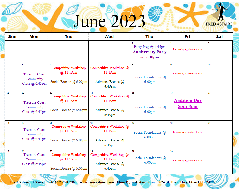 Our Dance Calendar - Stuart