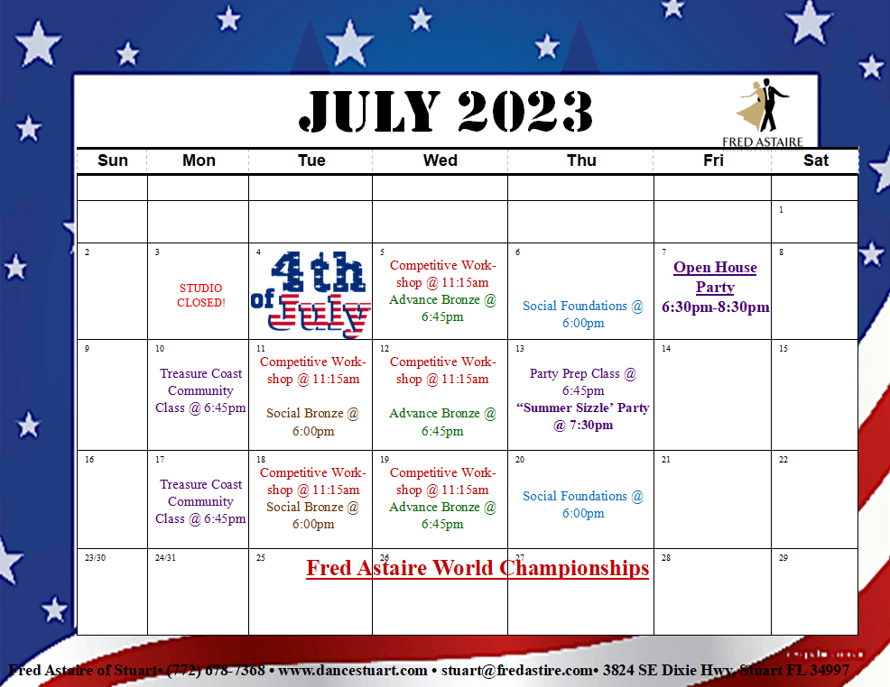 Our Dance Calendar - Stuart
