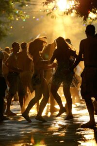 group social dancing
