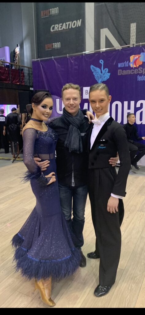 Yanis, our Studio Manager with two of his students at a competition