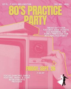 80's Practice Party & Dance Social Fred Astaire - Wellington Palm Beach County Loxahatchee West Palm Royal Palm Beach