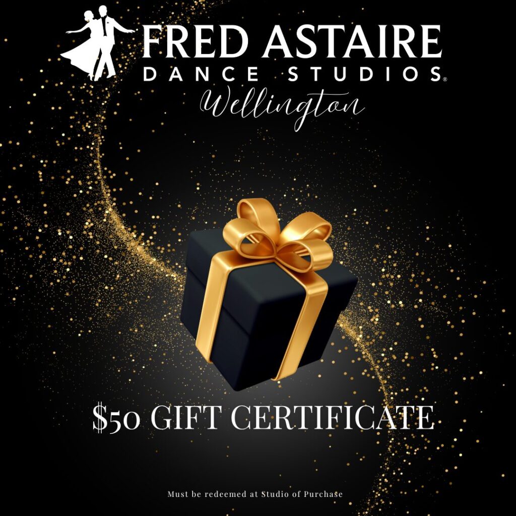50$ Gift Certificate Fred Astaire Dance Studios Dance Lessons Wellington Group Lessons