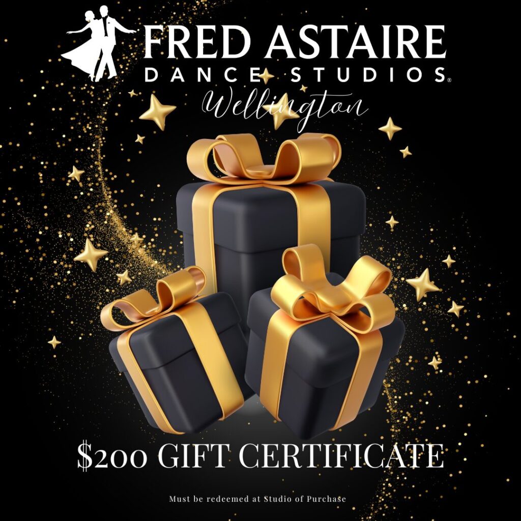 200$ Gift Certificate Dance Lessons Fred Astaire Wellington Learn to Dance Ballroom Dance Concierge Dance Lessons