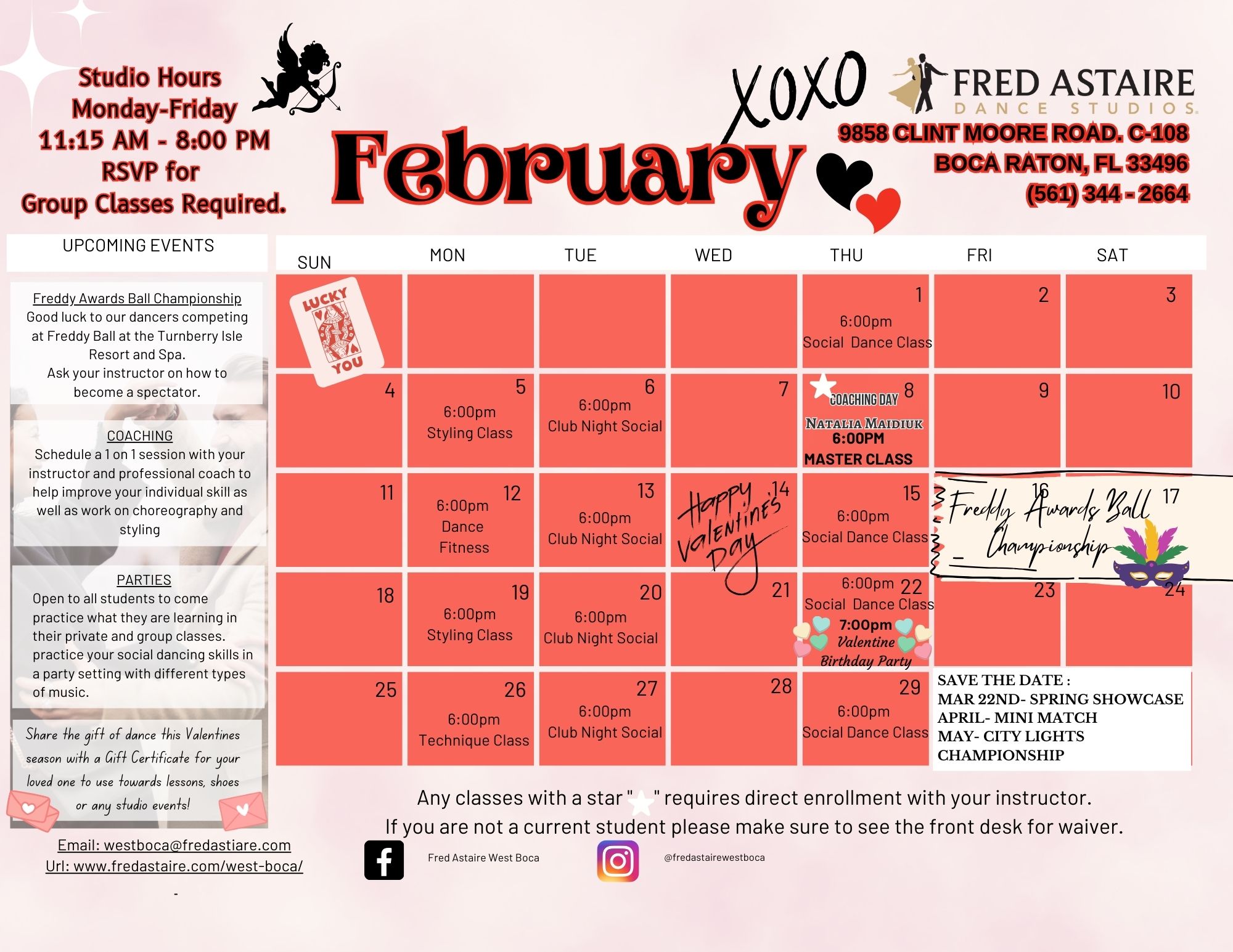 Our Dance Calendar - West Boca