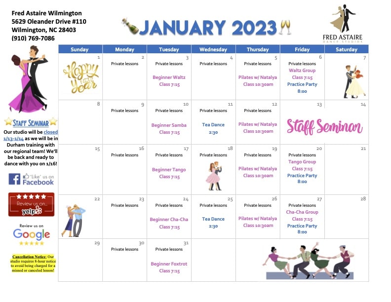 Our Dance Calendar - Wilmington