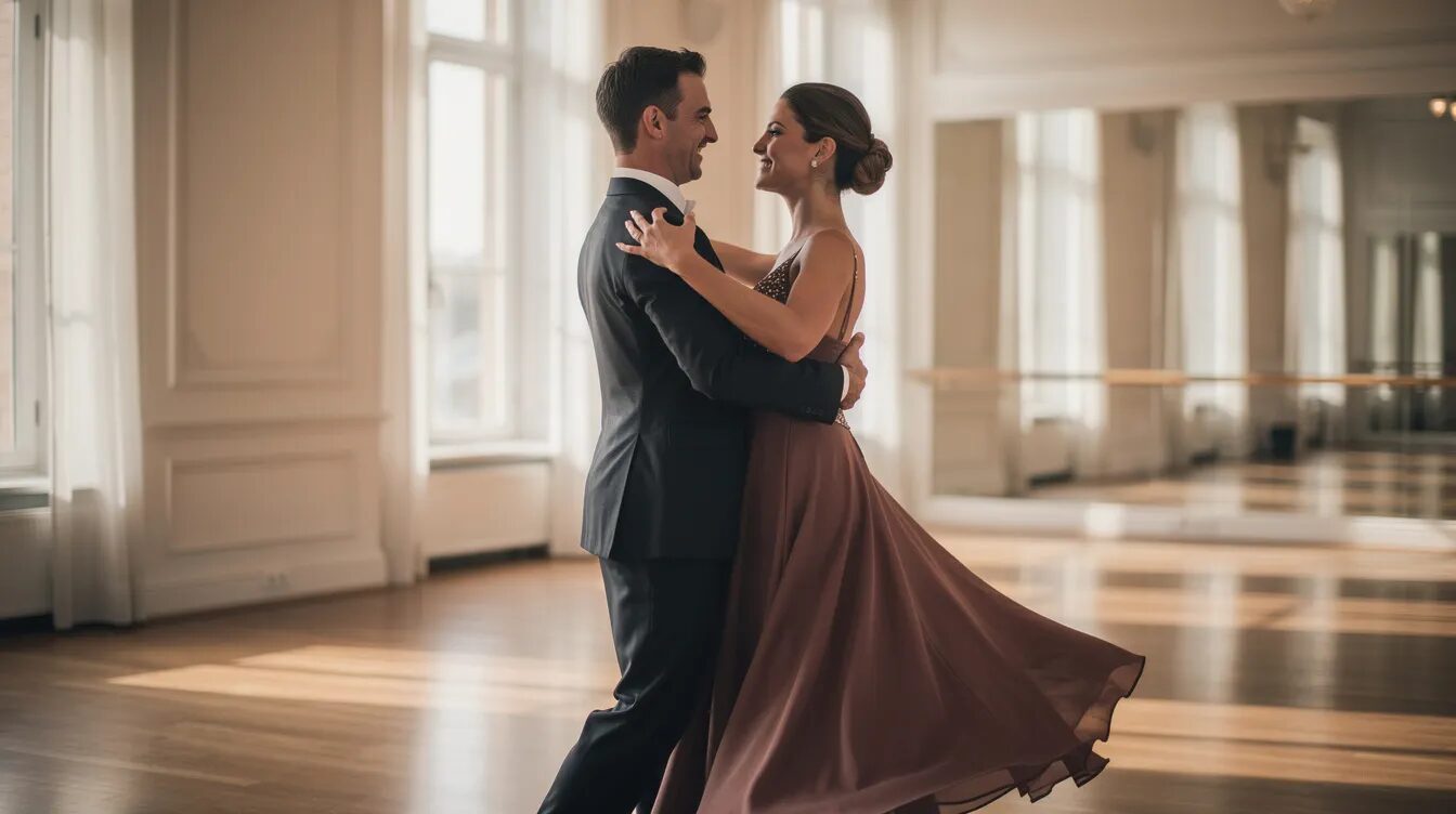 A Couple Is Elegantly Dancing In A Bright Studio, Smiling At Each Other, Embodying Joy And Connection. This Moment Captures A Perfect Time To Celebrate Love And Togetherness, Reminiscent Of The Fun Activities And Gatherings Often Enjoyed During The Holiday Weekend Of Memorial Day.