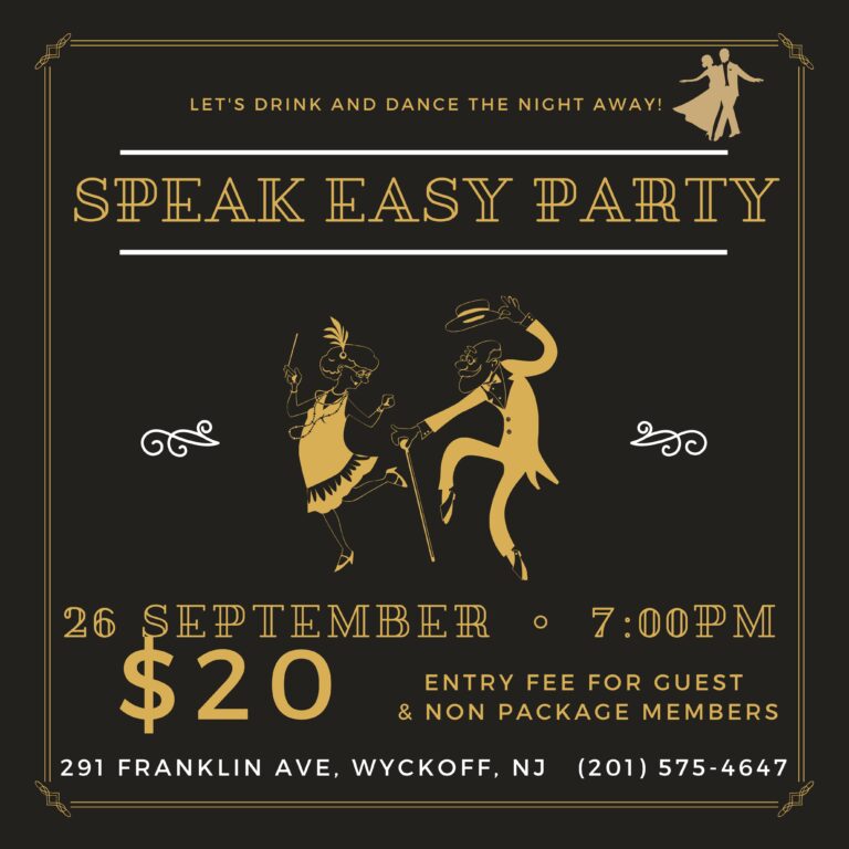 Dark Grey and Gold Illustrated Gatsby Art Deco Invitation