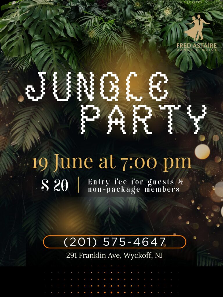 Animated neon jungle themed DJ party instagram story