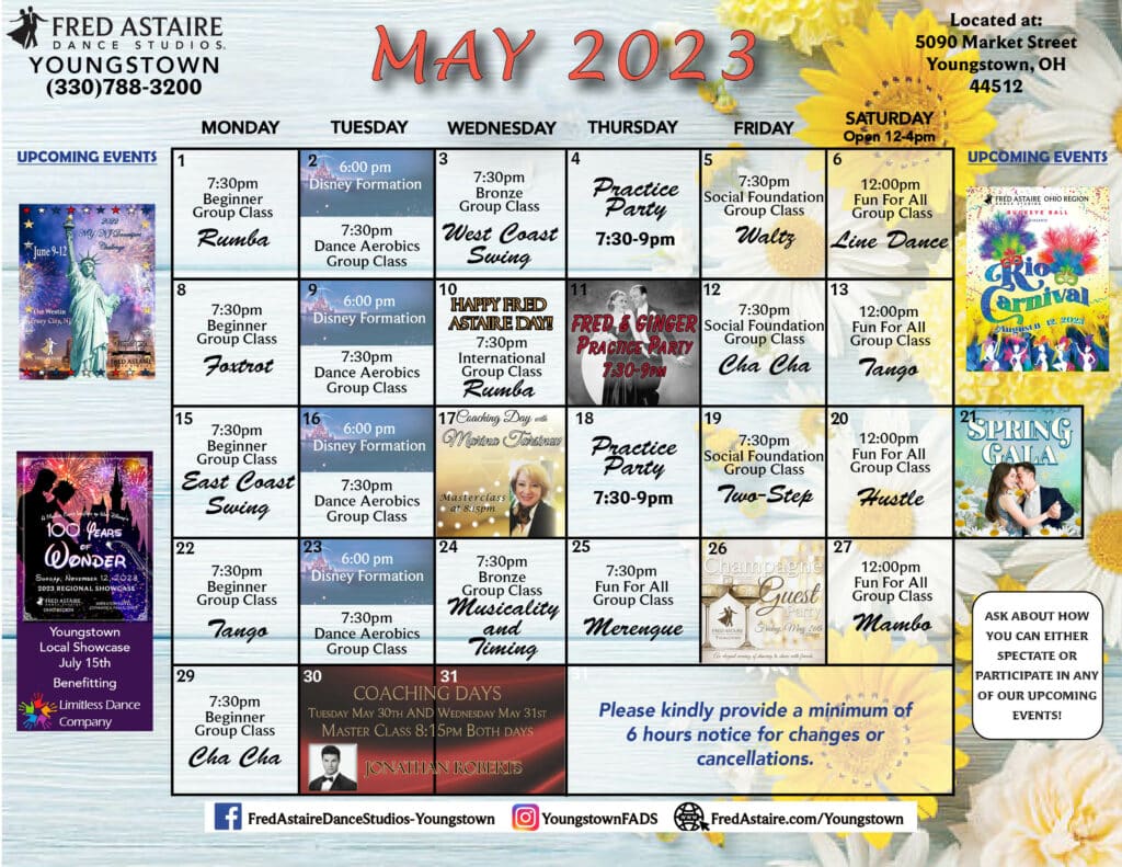 Our Dance Calendar Youngstown